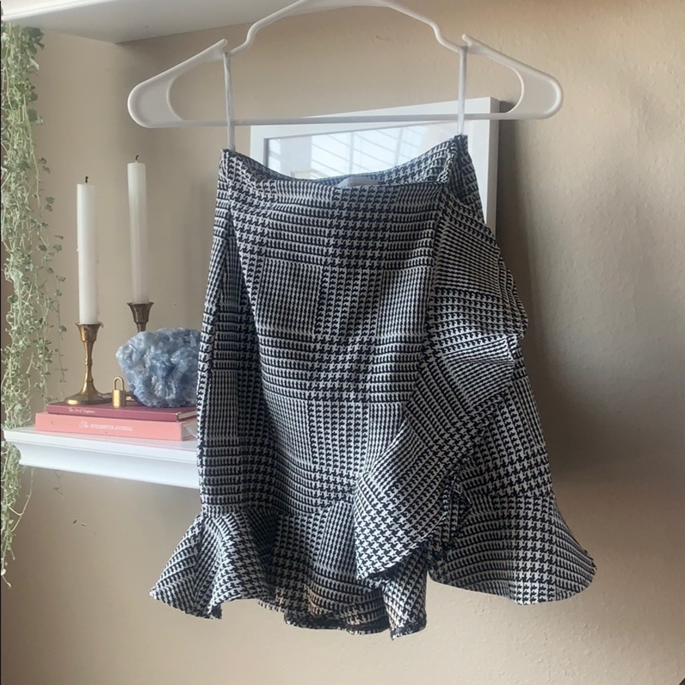 Lovers + Friends Houndstooth Skirt